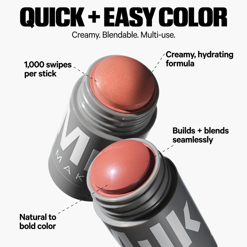 Milk Makeup Lip + Cheek Stick â€“ Buildable Cream Blush + Lip Color w/Hydrating Mango Butter + Avocado Oil for a Natural Flush â€“ Long-Lasting, Multiuse, Vegan Formula â€“ Quirk (Spiced Rose), 0.21 oz - Image 2