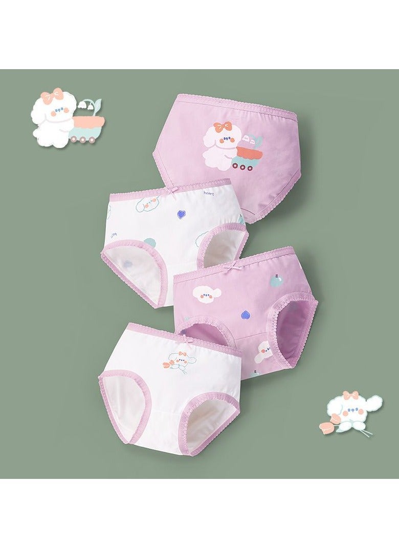 ريدمابليتيك 4 قطع من سراويل داخلية قطنية للبنات على شكل حرف A - Image 1