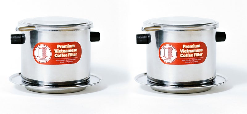 Thang Long 2 Pack Vietnamese Coffee Filter Brewer. Great for travel and camping, 11oz large, Gravity Insert - Image 1