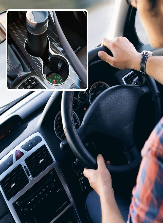 SDMKA Christmas Pattern Car Coasters 2 Pack Absorbent Car Cup Holder Coaster 2.5" Ceramic Drinks Coaster with Finger Notch & Cork Base - Image 5