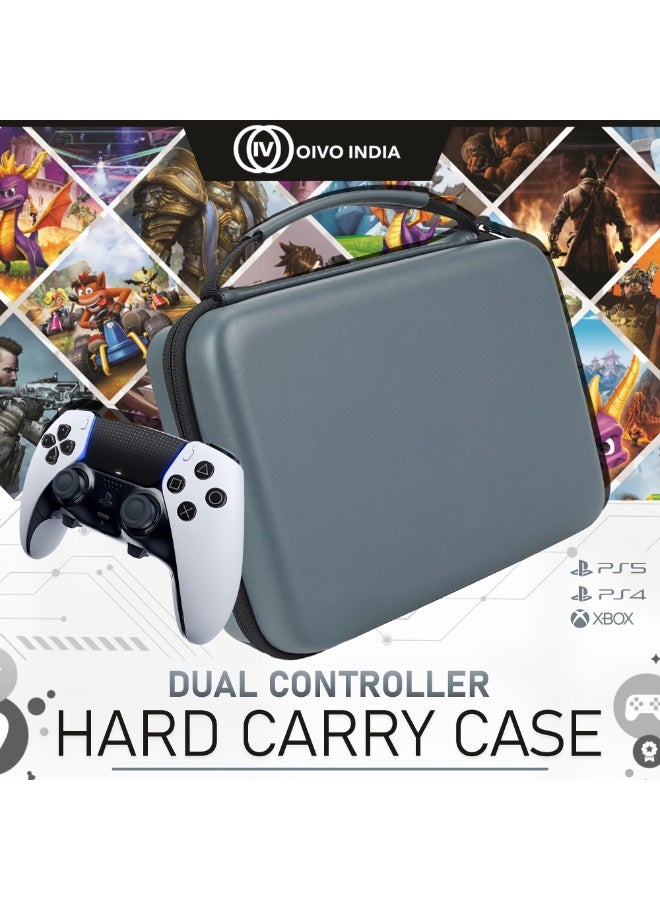 Chabeia Dual Controller Remote Hard Carry Cover Compatible for PS5/PS4/XBOX Water-Resistant Travel Carry Case - Image 4