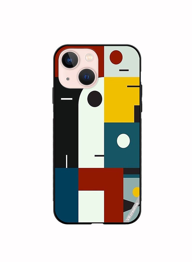 Protective Case Cover For Apple iPhone 13 Bauhaus Age Design Multicolour
