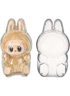 Generic Labubu protective case - Labubu case,Labubu Keychain Plush Figure Doll Protective Cover,Labubu Clear Dust Cover Figure Display Bag,Protective Cover for Labubu Plush Figure Doll(Style B Sitting)  - Image 1