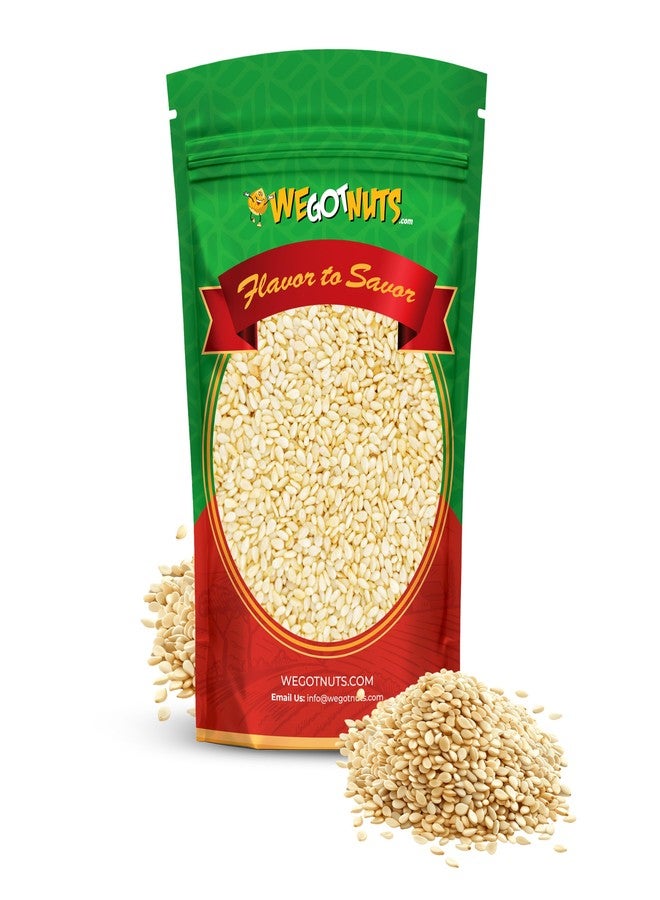 We Got Nuts White Hulled Sesame Seeds 5 Lbs (80oz) Bag | No Preservatives Added, Non-GMO, 100% Natural With No Shell | For Baking, Salad Toppings, Cereal, Roasting - Image 1