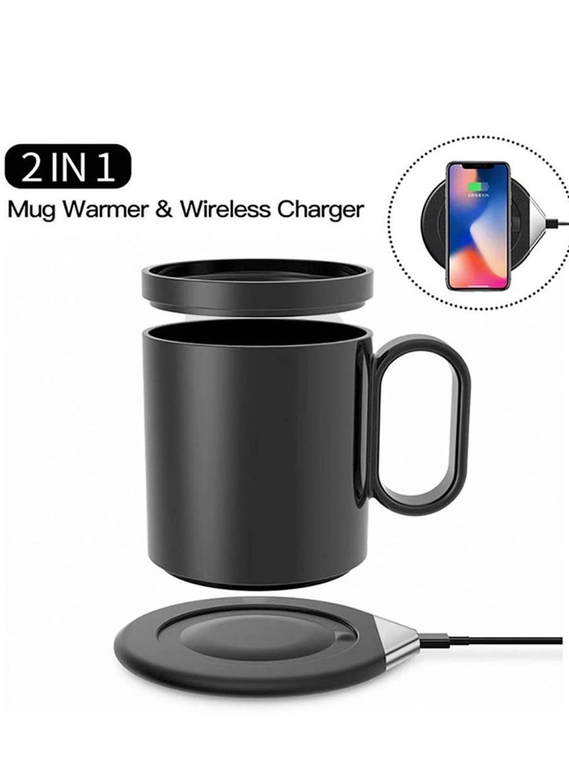 Y&D - Coffee Cup Warmer Electric Smart Beverage Mug Desktop Digital Touch Heater Coaster Pad for Tea Wate Cocoa Baby Food Milk Plate Black - Image 1