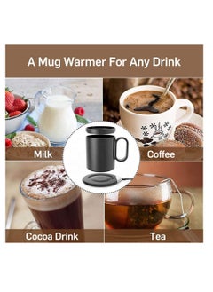 Y&D Coffee Cup Warmer Electric Smart Beverage Mug Desktop Digital Touch Heater Coaster Pad for Tea Wate Cocoa Baby Food Milk Plate Black  - Image 4