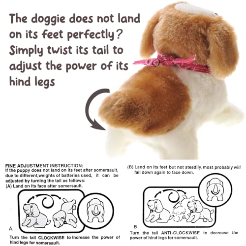 PowerTRC Cute Somersault Little Puppy | Barks, Sits, Walk, and Flips | Pet Toy Dog - Image 3