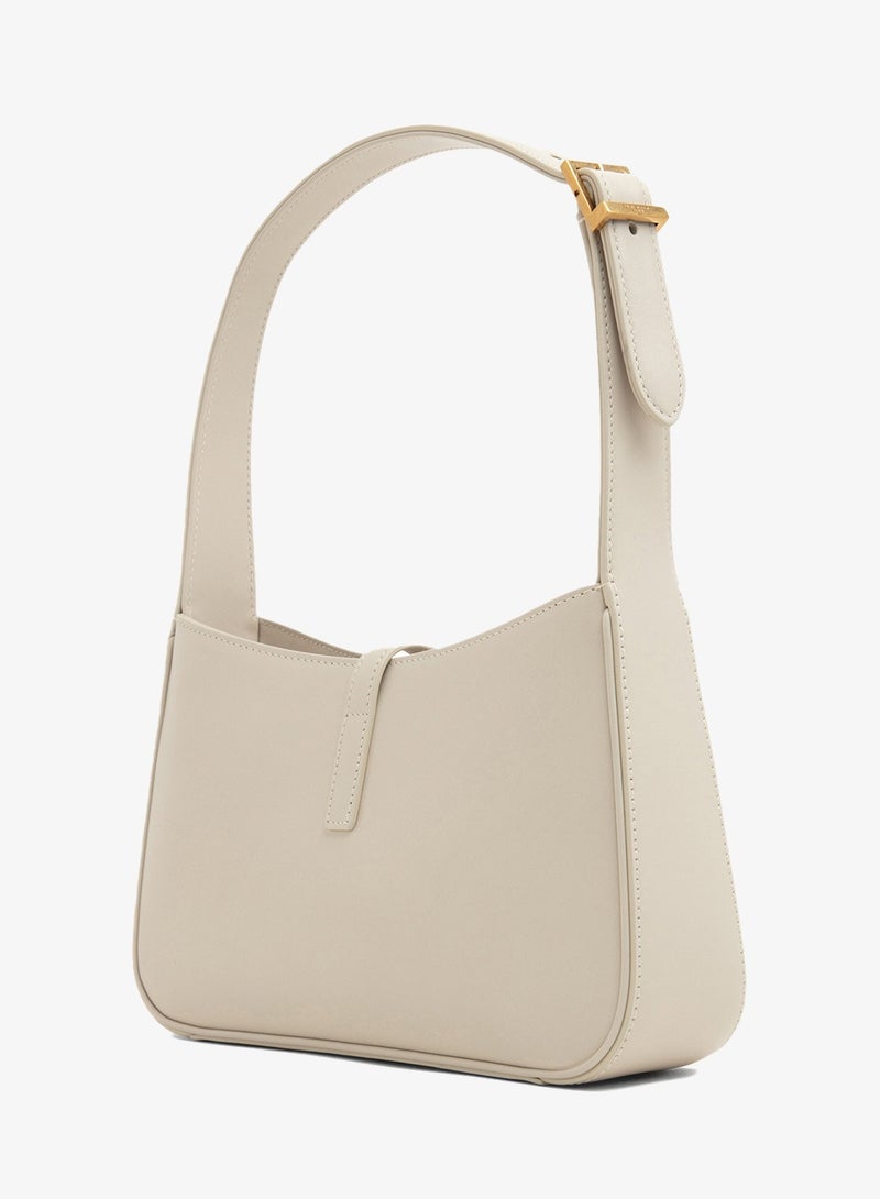 Yves Saint Laurent YSL Le 5 à 7 Women's Leather Hobo Bag, Women's Tote Bag, Women's Shoulder Bag, Women's Hand Bag, Women's Travel Bag, Off-White  - Image 2