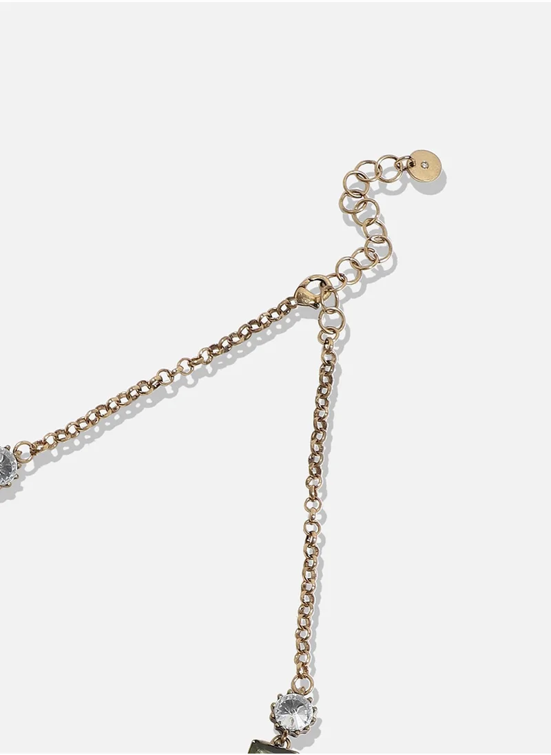 SOHI Designer Statement Stone Necklace