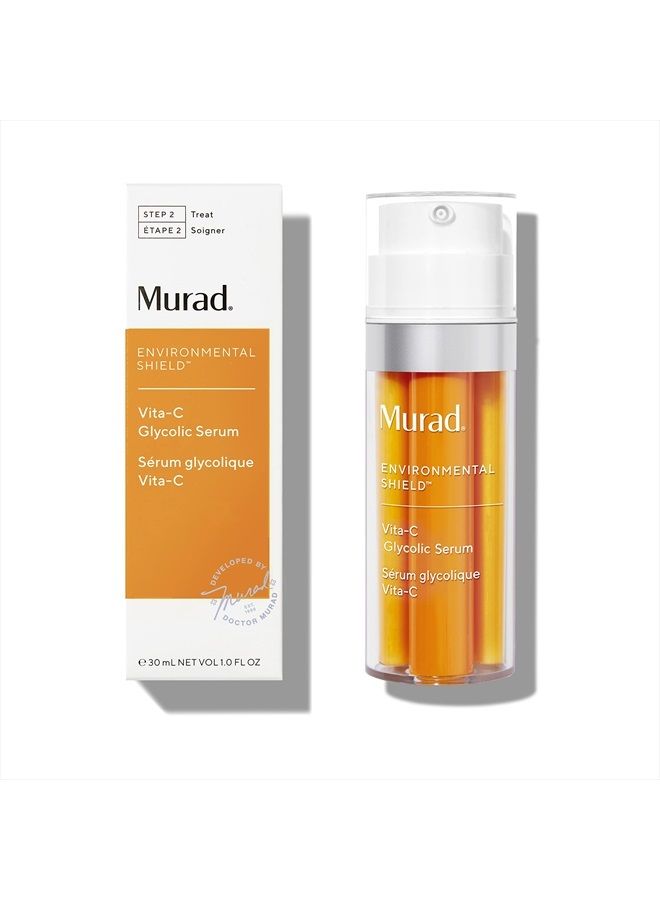 Murad Vita-C Glycolic Serum - Environmental Shield Skin Brightening Vitamin C Face Serum - Hyperpigmentation Treatment Backed by Science, 1 Fl Oz - Image 1