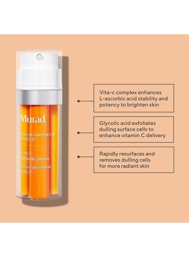 Murad Vita-C Glycolic Serum - Environmental Shield Skin Brightening Vitamin C Face Serum - Hyperpigmentation Treatment Backed by Science, 1 Fl Oz - Image 2