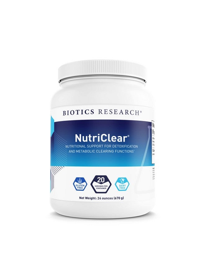 Biotics Research NutriClear® - Powder. Nutritional Support for Detoxification and Metabolic Clearing. Healthy Body Composition. Glutathione. 17g Organic Pea, Medium Chain Triglycerides 24 Oz (670 g) - Image 1
