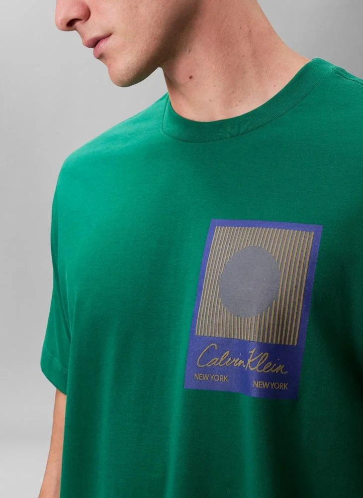 CALVIN KLEIN  Graphic Crew Neck T-Shirt for Men | Best Price UAE