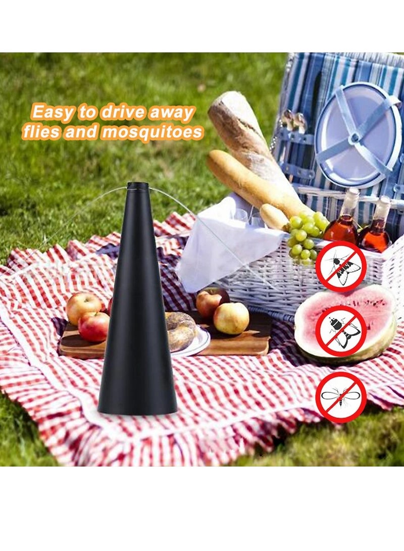 AROAQ Fly Repellent Fan, Portable Multifunction Insect Repellent Fan, Non Toxic Electronic Fly Fan With Soft Blade, Electric Battery Operated Food Protector Tool For For Home Picnic Patio, (Silver) - Image 3