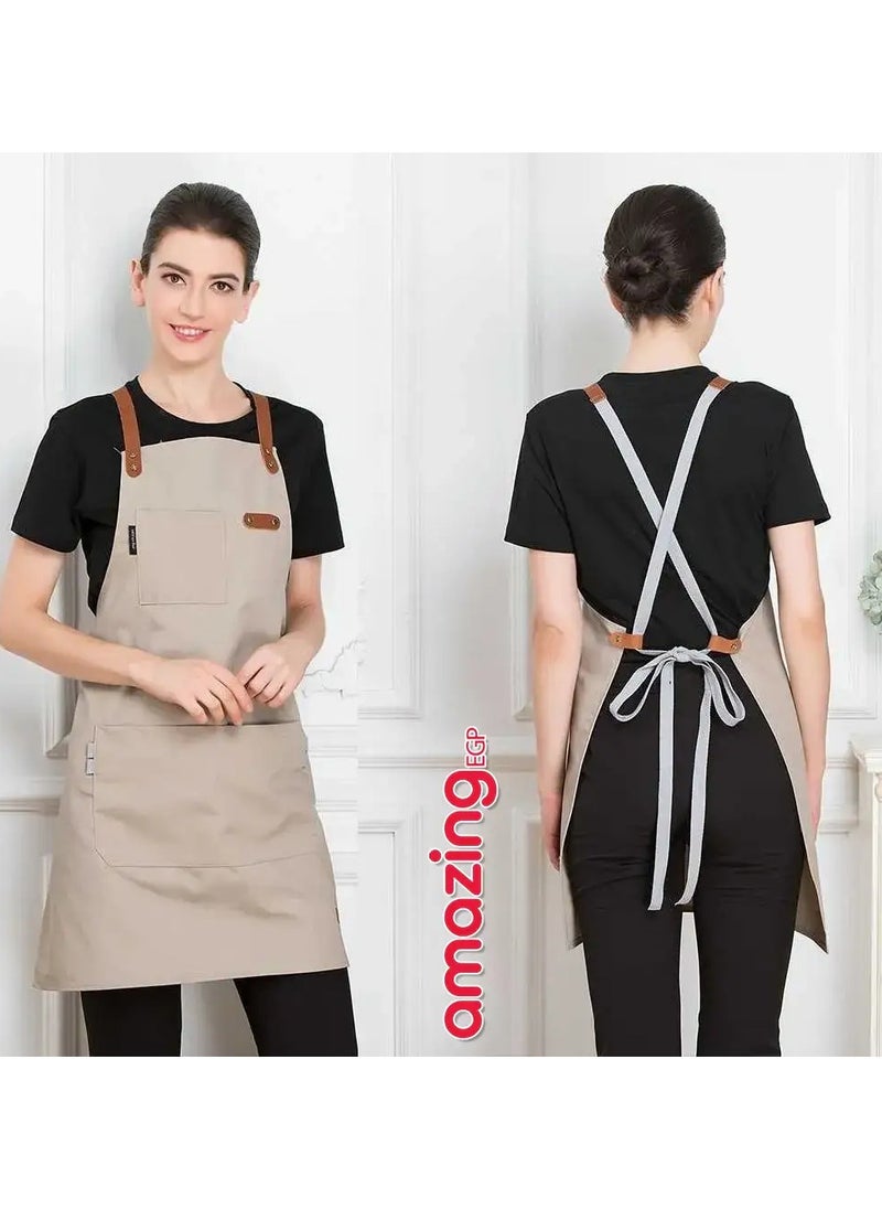 amazing.EGP - THE PACK | Chef Apron, Cotton Canvas Back Apron with Large Pockets for Women and Men, Adjustable Durable Cooking Apron, Waterproof Work Apron for Cooking - Image 1