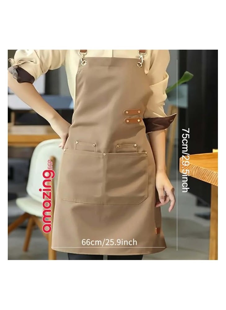 amazing.EGP - THE PACK | Chef Apron, Cotton Canvas Back Apron with Large Pockets for Women and Men, Adjustable Durable Cooking Apron, Waterproof Work Apron for Cooking - Image 1