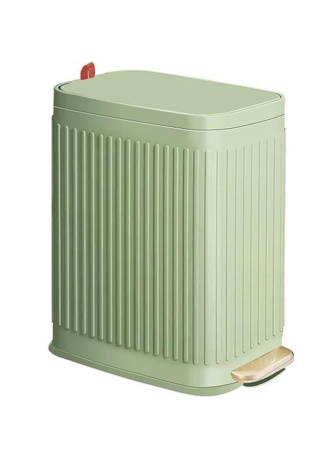 Arabest Slim Trash Can for Bathroom with Air Freshener Soft Close Lid, 6 Liter/ 1.6 Gallon Stainless Steel Garbage Can with Removable Inner Bucket,Step Pedal, Small Wastebasket for Bedroom, Kitchen (Green)  - Image 1