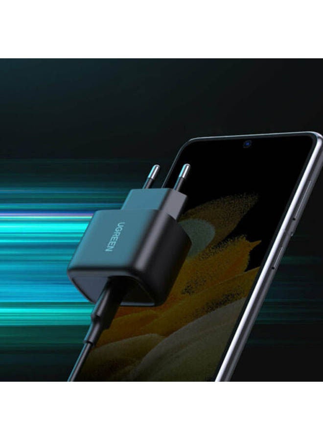 يو جرين شاحن سريع بتقنية PD + كابل USB بمقبس أوروبي - Image 2