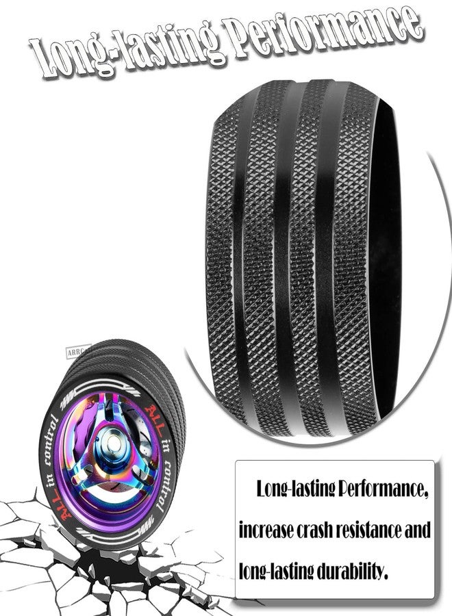 ARRCat Aluminum RC Remote Control Hand Wheel Steering Wheel Upgrades Part for Sanwa MT4 MT5 M12 M17/Futaba 4PX 7PX 10PX Flysky Noble NB4 WFLY X9,Metal RC Transmitter Wheel w/Brake Disc Caliper,Purple - Image 5
