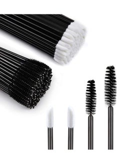 200 Pcs Makeup Applicator Tools Set with 100 Lip Wands and 100 Mascara Wands for Eyelash and Eyebrow Application