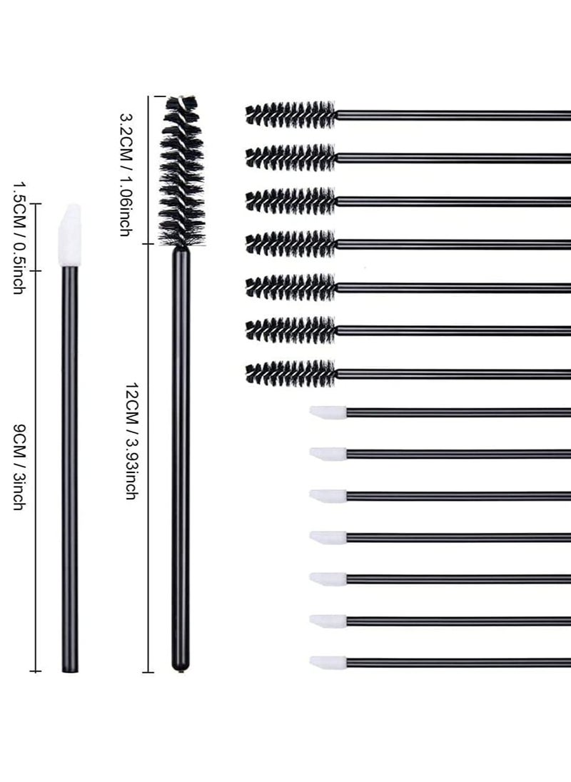 Generic - 200 Pcs Makeup Applicator Tools Set with 100 Lip Wands and 100 Mascara Wands for Eyelash and Eyebrow Application - Image 1