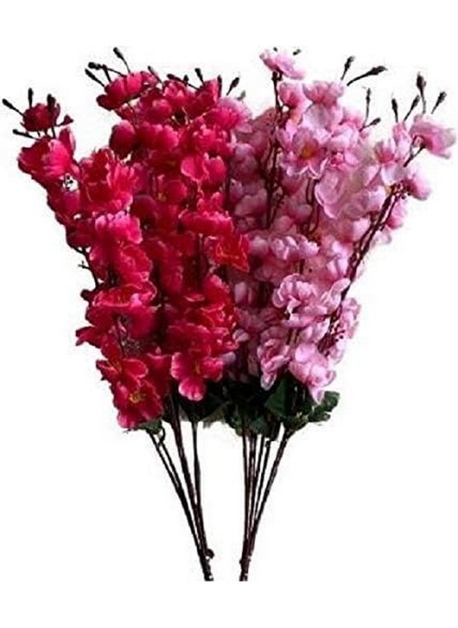 Everbuy - Set Of 2 Artificial Blossom Cherry Blossom Bunch Silk Blossom Flowers For Decoration (14 Sticks) - Image 1