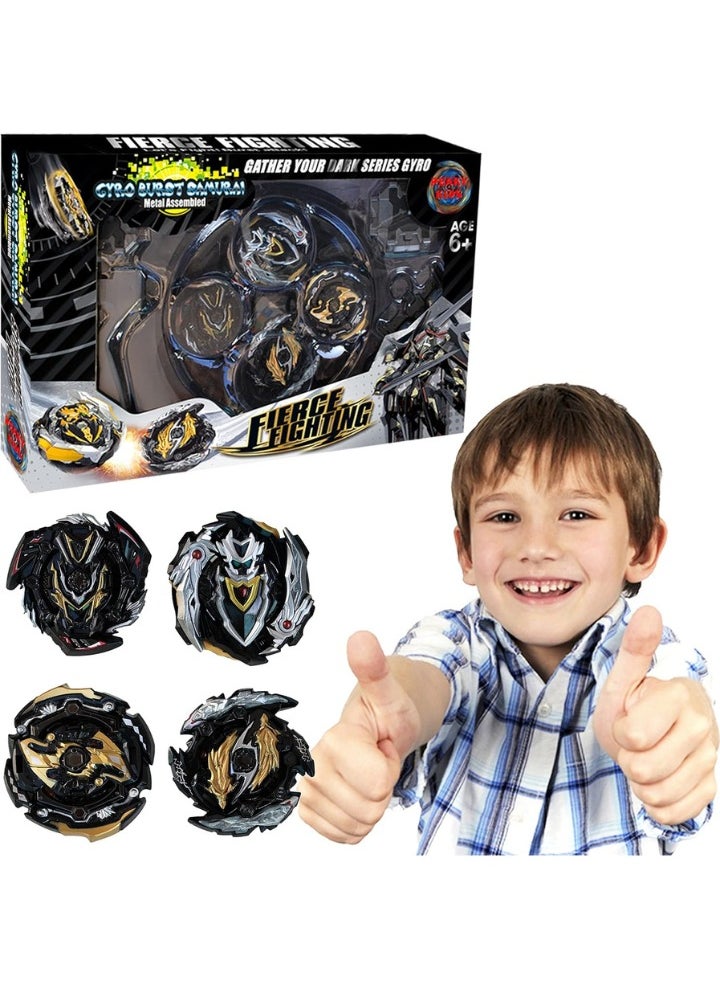 GYRO BURST SAMURAI Gyro Burst Dark Diablo Series Set Gyroscope 4d Metal Fusion Model, Masters Acceleration Spark Spinning Top with Launcher Handle, Bey Battling Top for Boys, Combat Fighting Toy for Kids Teens Gifts  - Image 1