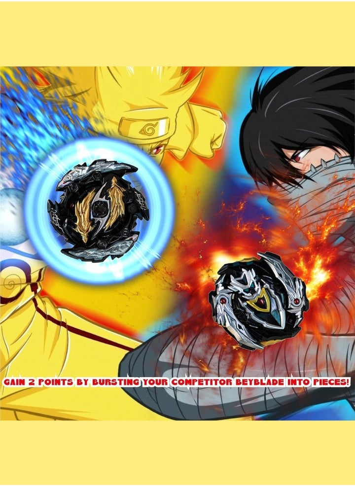 GYRO BURST SAMURAI Gyro Burst Dark Diablo Series Set Gyroscope 4d Metal Fusion Model, Masters Acceleration Spark Spinning Top with Launcher Handle, Bey Battling Top for Boys, Combat Fighting Toy for Kids Teens Gifts  - Image 4