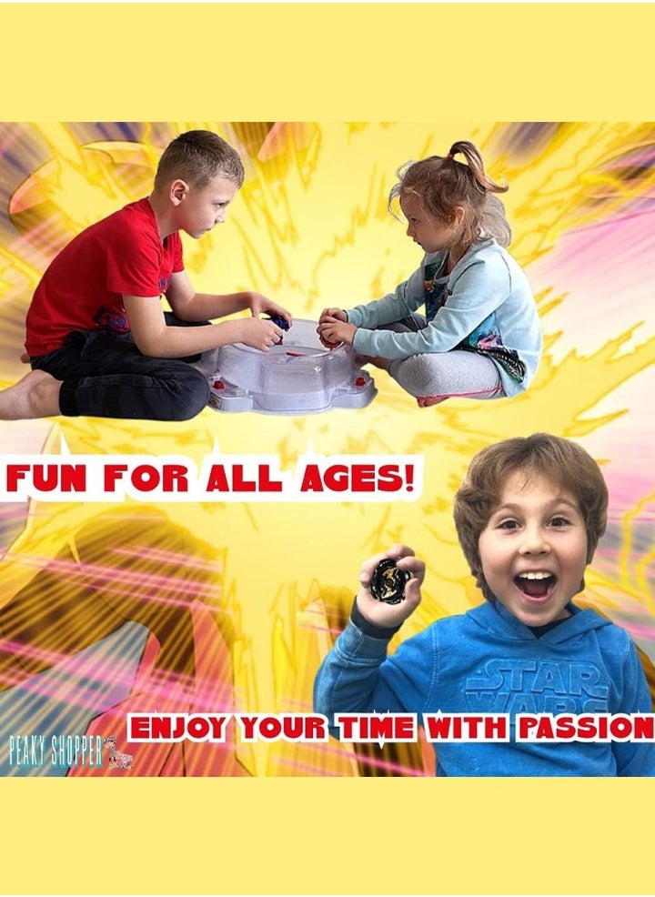 GYRO BURST SAMURAI Gyro Burst Dark Diablo Series Set Gyroscope 4d Metal Fusion Model, Masters Acceleration Spark Spinning Top with Launcher Handle, Bey Battling Top for Boys, Combat Fighting Toy for Kids Teens Gifts  - Image 3