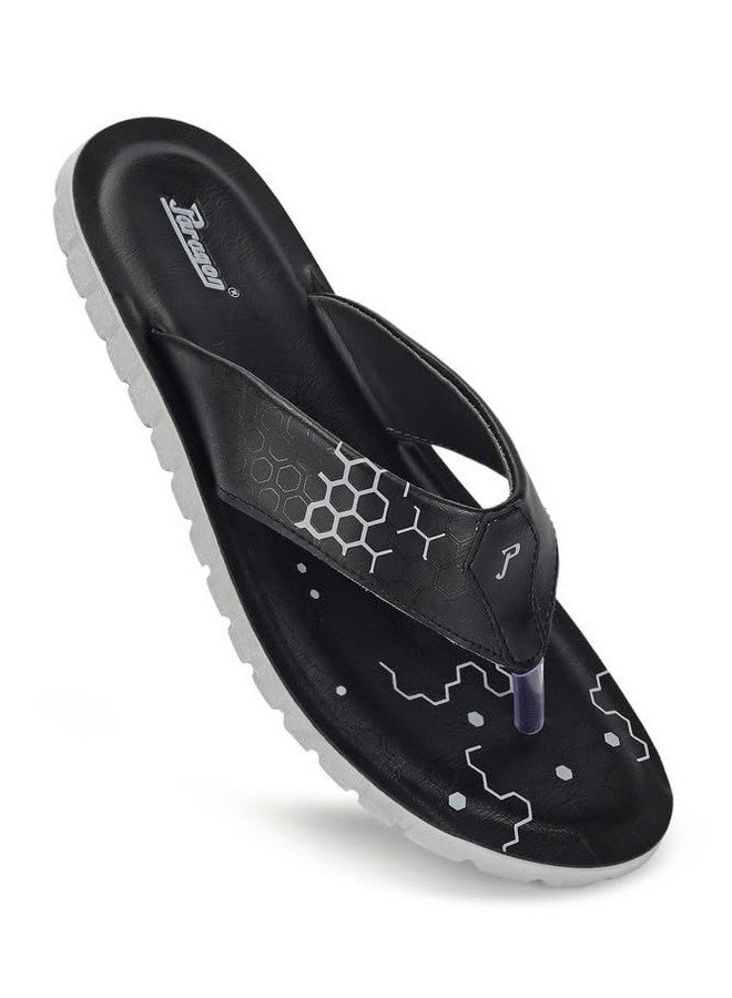 Paragon PARAGON PUK2225G Slippers for Men | Comfortable, Breathable & Durable Sandals with Soft Cushioned Footbed | Easy Wear Slip On | Ideal for Outdoor Use Black - Image 1