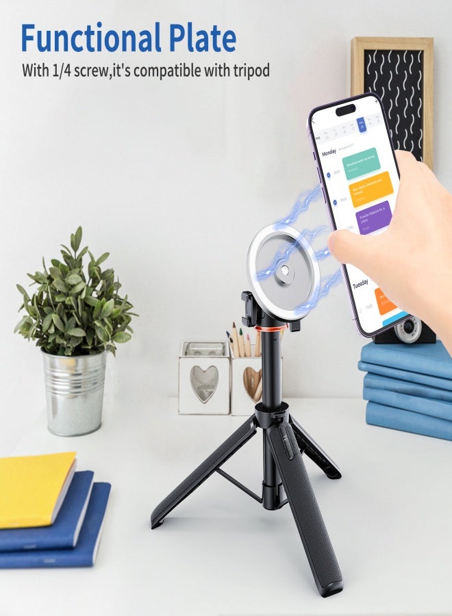 في ار اي جي حامل هاتف مغناطيسي محمول VRIG MG-12، حامل ثلاثي القوائم للهاتف مع سن لولبي 1/4 بوصة، بديل لهواتف iPhone 12/13/14، حامل كاميرا للهواتف الذكية وأجهزة Macbook - Image 5