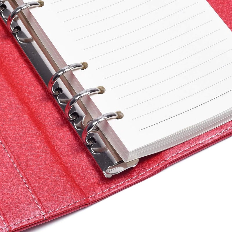 ARRLSDB Password Diary with Lock, PU Leather Combination Lock Diary (Combination Lock Journal) A6 Refillable Leather Journal, Size:18.5X13.5 cm (Red) - Image 4