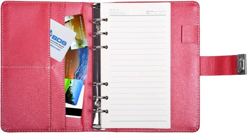 ARRLSDB Password Diary with Lock, PU Leather Combination Lock Diary (Combination Lock Journal) A6 Refillable Leather Journal, Size:18.5X13.5 cm (Red) - Image 5