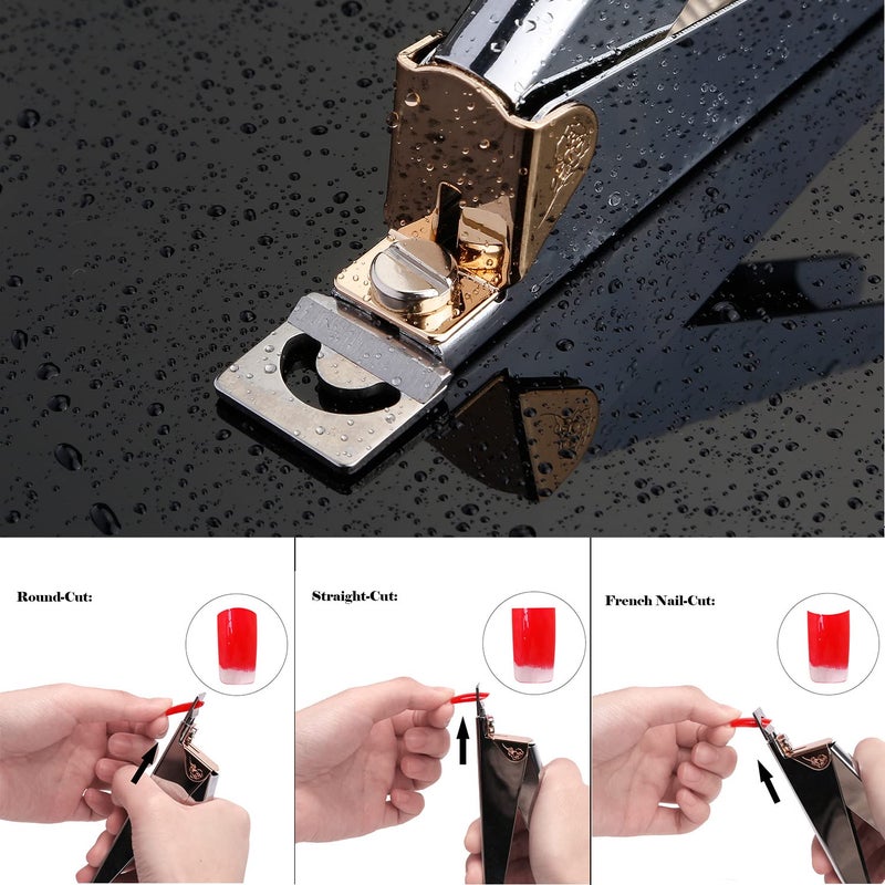 BEZOX Tip Cutters - Sharp Acrylic Nail Clippers, Nail Cutters for False Nails, Fake Nail Trimmer - Stylish Manicure Nail Art Tool - Image 2