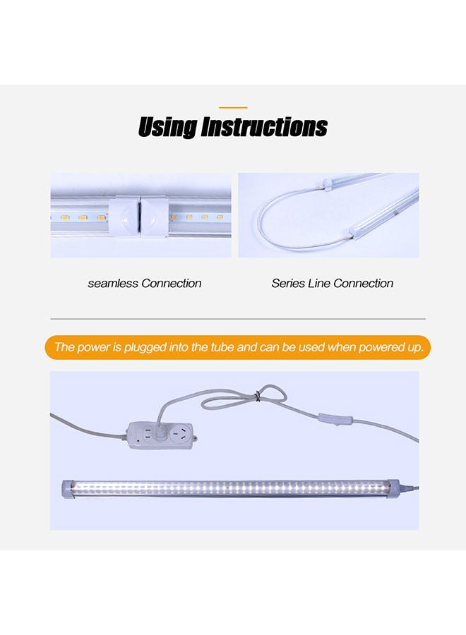 NIBEMINENT 5 Piece LED Grow Light Strips For Plants Set White 35x10x25centimeter  - Image 2