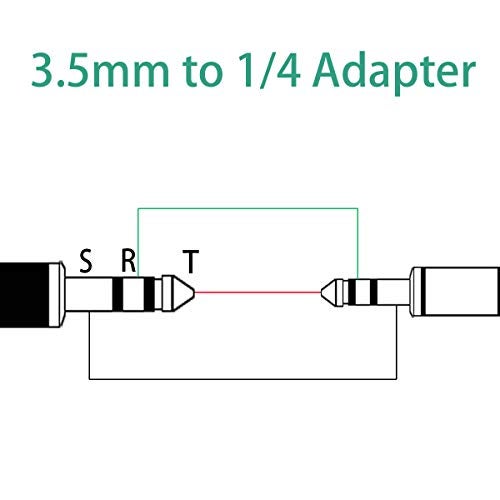 FENTICO 6.35mm Plug to 3.5mm Socket, FENTICO 1/4 to 1/8 inch Stereo Audio Jack Adapter Converts Audio from Amplifiers, Guitar, Piano, Drums, Speakers & Mic That use 6.35mm to 3.5mm Port (Golden, 2 Pcs) - Image 5