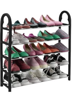 5-Tier Shoe Organizer for Entryway – Durable Steel Rack with Large Capacity (Holds 12-16 Pairs)