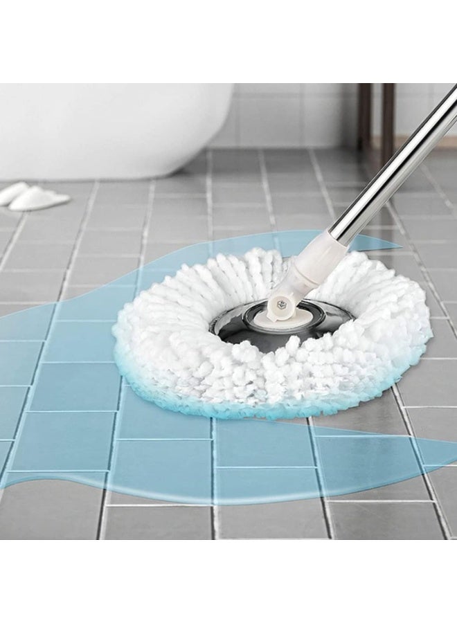 Zalcoon Spin Mop Replacement Head for 360° Spin Mop, Microfiber Mop Head Replacement Refills Round Shape Standard Size (Pack of 3 Pieces) (White) - Image 4