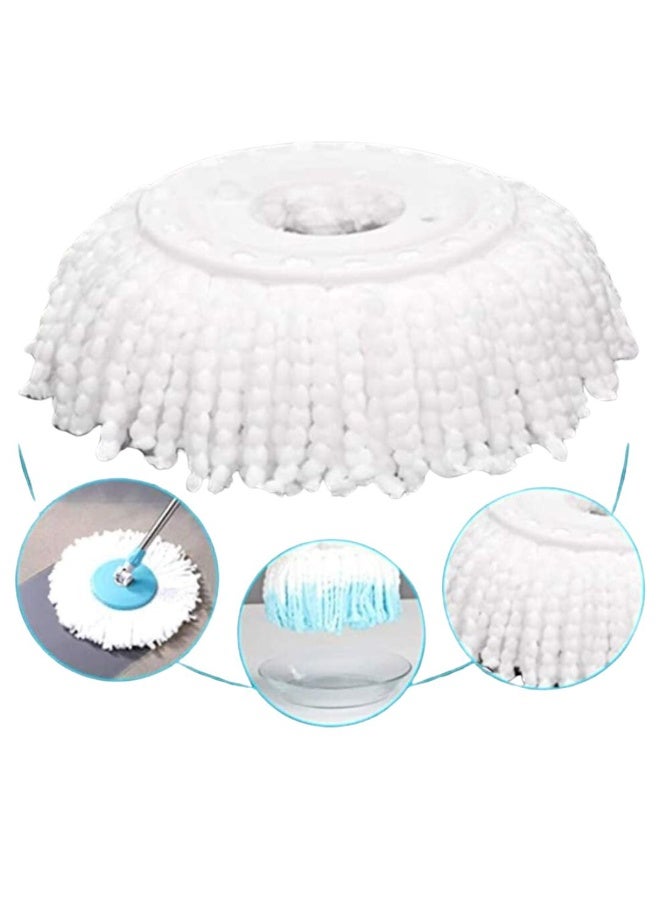 Zalcoon Spin Mop Replacement Head for 360° Spin Mop, Microfiber Mop Head Replacement Refills Round Shape Standard Size (Pack of 3 Pieces) (White) - Image 2