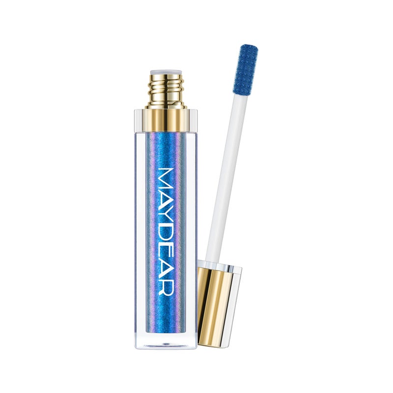 Maydear Chameleon Lipstick High Pigmented Multichrome Lipstick, Long-Lasting Metallic Shine Lip Gloss, Full-Coverage Rainbow Lip Color for Women, Blue Cyan (03) - Image 4