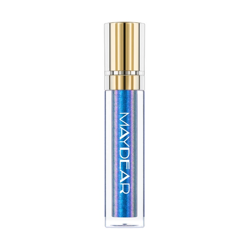 Maydear Chameleon Lipstick High Pigmented Multichrome Lipstick, Long-Lasting Metallic Shine Lip Gloss, Full-Coverage Rainbow Lip Color for Women, Blue Cyan (03) - Image 3