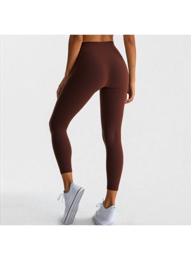 NIBEMINENT Essential/Pure&Plain 7/8 Leggings, High Waisted Compression Soft Pants Workout Athletic Yoga Pants 24" - Image 3