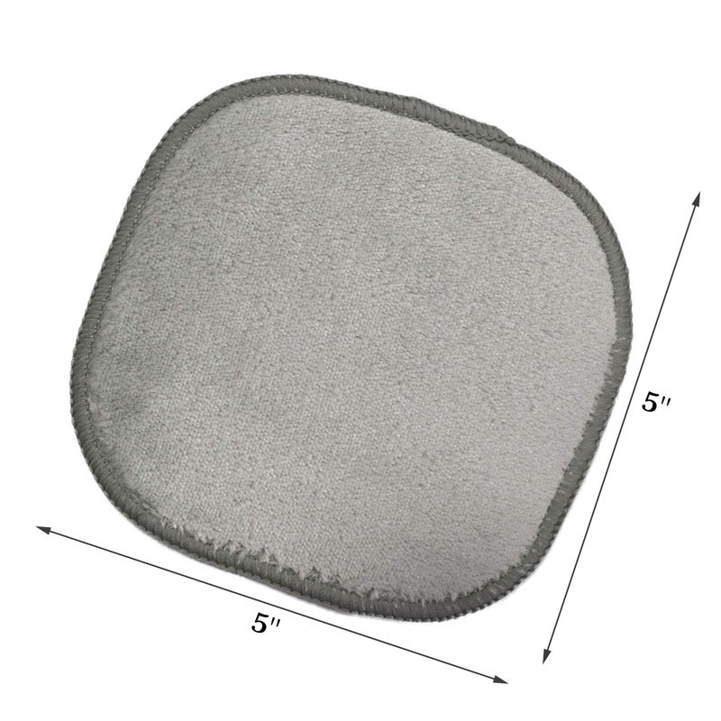 Polyte Premium Hypoallergenic Microfiber Fleece Makeup Remover and Facial Cleansing Cloth, 5 x 5 in, 10 Pack (Gray) - Image 2