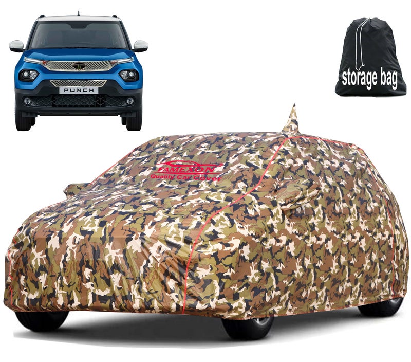 FAMEXON Tata Punch Car Cover Waterproof with Free Bag and All Weather for Car Cover,100% Waterproof Outdoor Car Covers Rain Snow UV Dust Protection. Custom Fit - Image 1