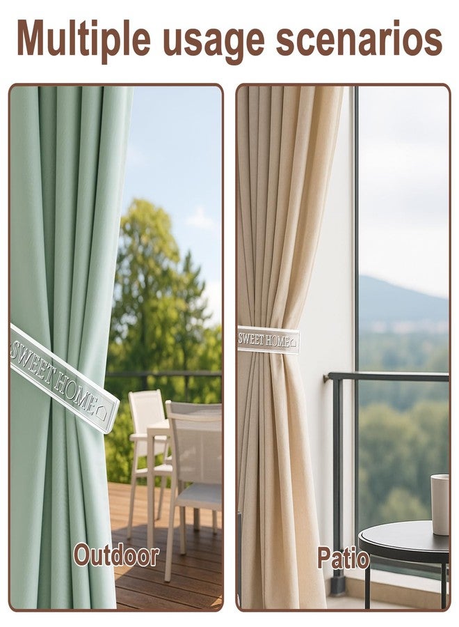 خطافات ستائر أكريليك من TBWHL، 4 قطع، خطافات ستائر تُثبت بالبراغي، خطافات ستائر تُثبت على الحائط، خطافات ستائر لاصقة للستائر في غرفة المعيشة والمطبخ وغرفة النوم (شفافة) - Image 4