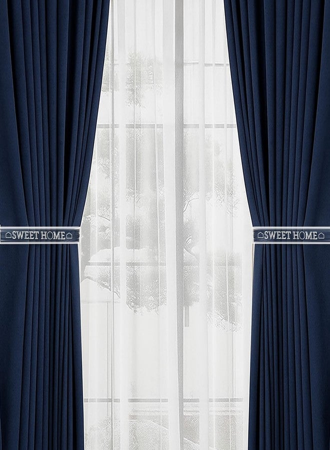 خطافات ستائر أكريليك من TBWHL، 4 قطع، خطافات ستائر تُثبت بالبراغي، خطافات ستائر تُثبت على الحائط، خطافات ستائر لاصقة للستائر في غرفة المعيشة والمطبخ وغرفة النوم (شفافة) - Image 3