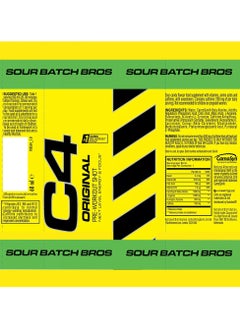 C4 C4 Original Pre-Workout Shot 60ml Sour Batch Bros Pack of 12  - Image 2