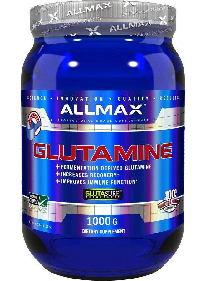 AllMax Nutrition ALLMAX Essentials GLUTAMINE - 1000 g Powder - Fermentation-Derived Glutamine - Increases Recovery & Supports Immune System - Gluten Free & Vegan - 200 Servings - Image 1