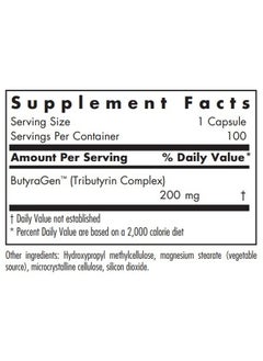 Allergy Research Group Butyren Butyric Acid Colon Lining Nutrition 100 Delayed Release Capsules  - Image 3