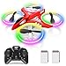 Dwi Dowellin 49 Inch Mini Drone for Kids Crash Proof LED Lights One Key Take Off Landing Flips RC Remote Control Small Drones Toys for Beginners Boys and Girls Adults Nano Quadcopter Red - Image 4